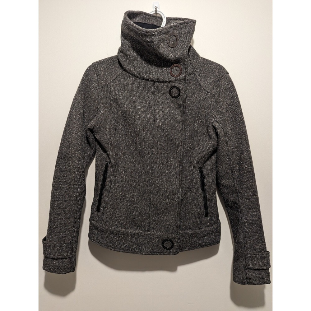 Lululemon Jacket Womens Size 4 Gray Audrey Tweed Bomber Jacket High Neck